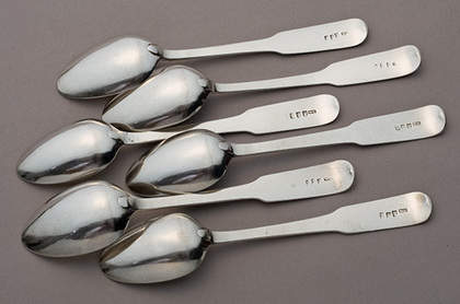 Scottish Provincial Silver Teaspoon Set (6) - Dundee - William Constable